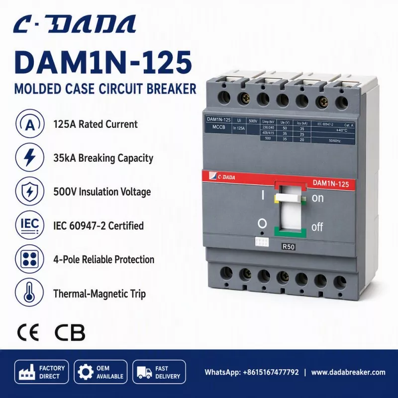 Zabezpečenie integrity subdistribúcie: Riešenie MCCB C·DADA DAM1N-125