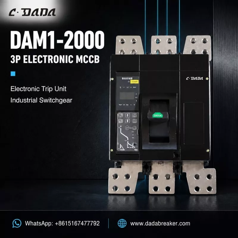 DAM1-2000 3P elektronický MCCB pre priemyselné rozvádzače | C·DADA Electric